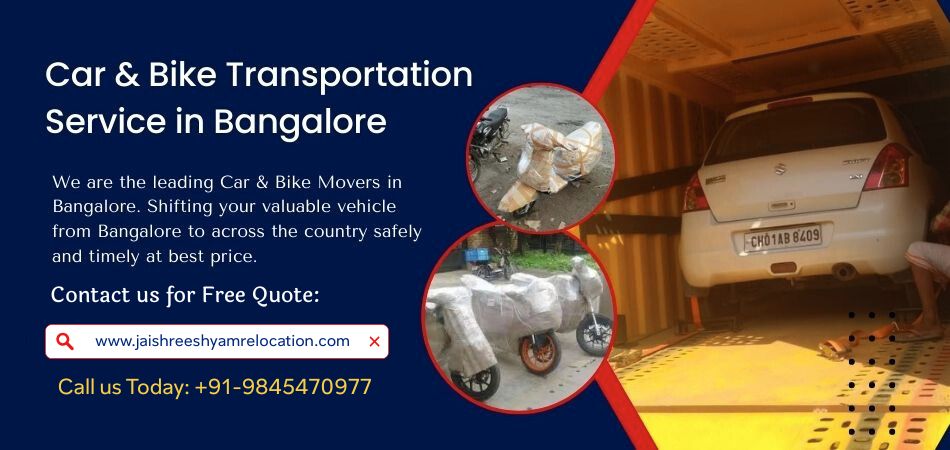 Car and bike Transportation Service in Bangalore